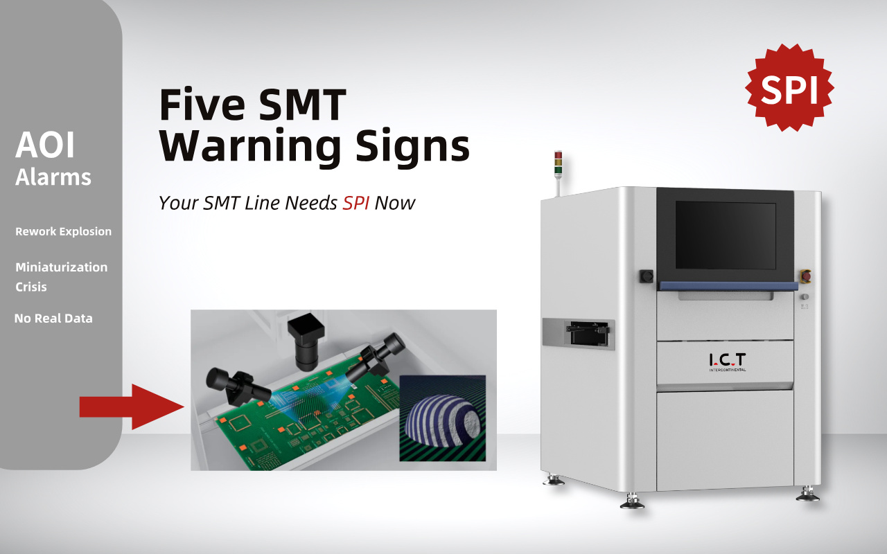 5 Warning Signs Your SMT Line Urgently Needs SPI 5 segnali d'allarme per la tua linea SMT che necessita urgentemente di SPI