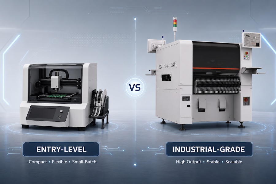 2-10 Entry-Level vs Industrial Pick and Place Machines 2-10 Macchine pick and place entry-level e industriali