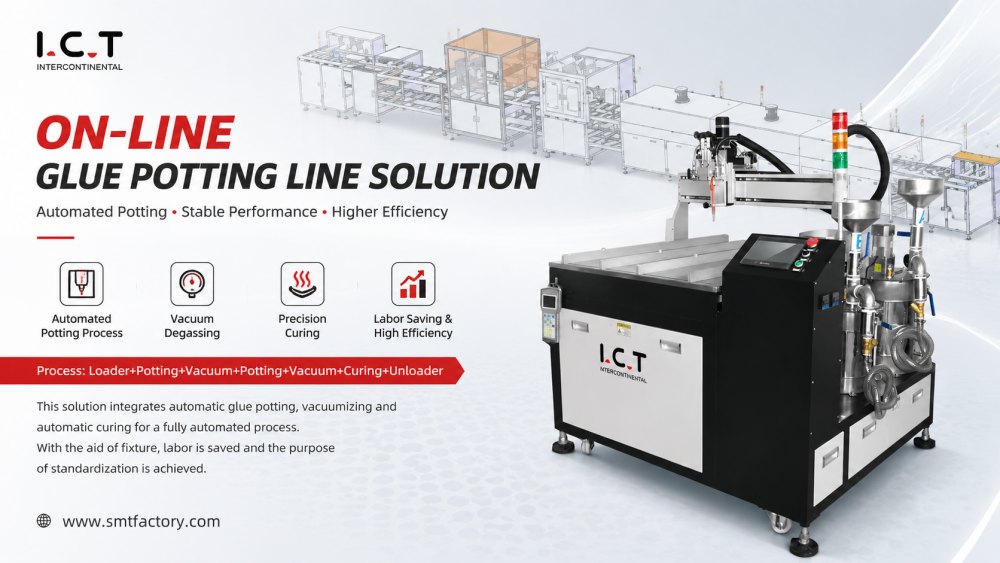 Glue Potting Line Solution Soluzione per la linea di invasatura della colla
