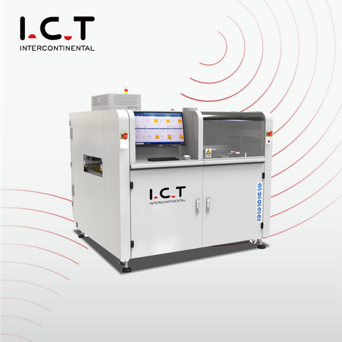 I.C.T | Saldatrice ad onda selettiva in linea THT Processo I.C.T-SS350