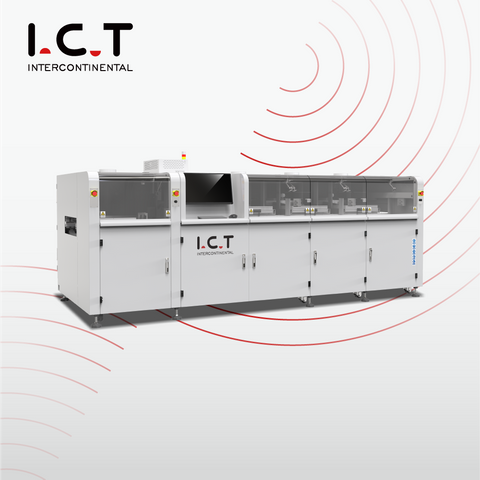 I.C.T-SS550P1 |Saldatrice a onda selettiva online completamente automatica PCB con 2 vasi di saldatura 