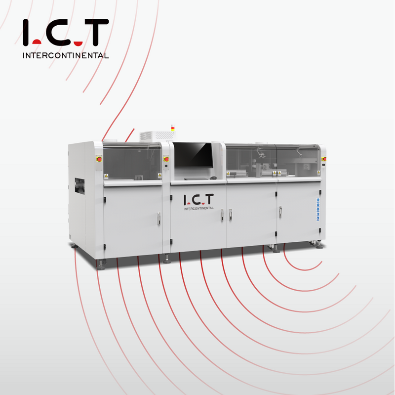 I.C.T-SS550P1 |Saldatrice a onda selettiva online completamente automatica PCB con 2 vasi di saldatura 