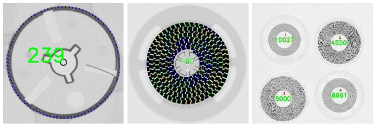 Immagine di conteggio dei componenti della bobina a raggi X