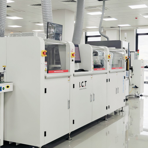I.C.T-SS550P1 | Saldatrice a onda selettiva online completamente automatica PCB con 2 vasi di saldatura 