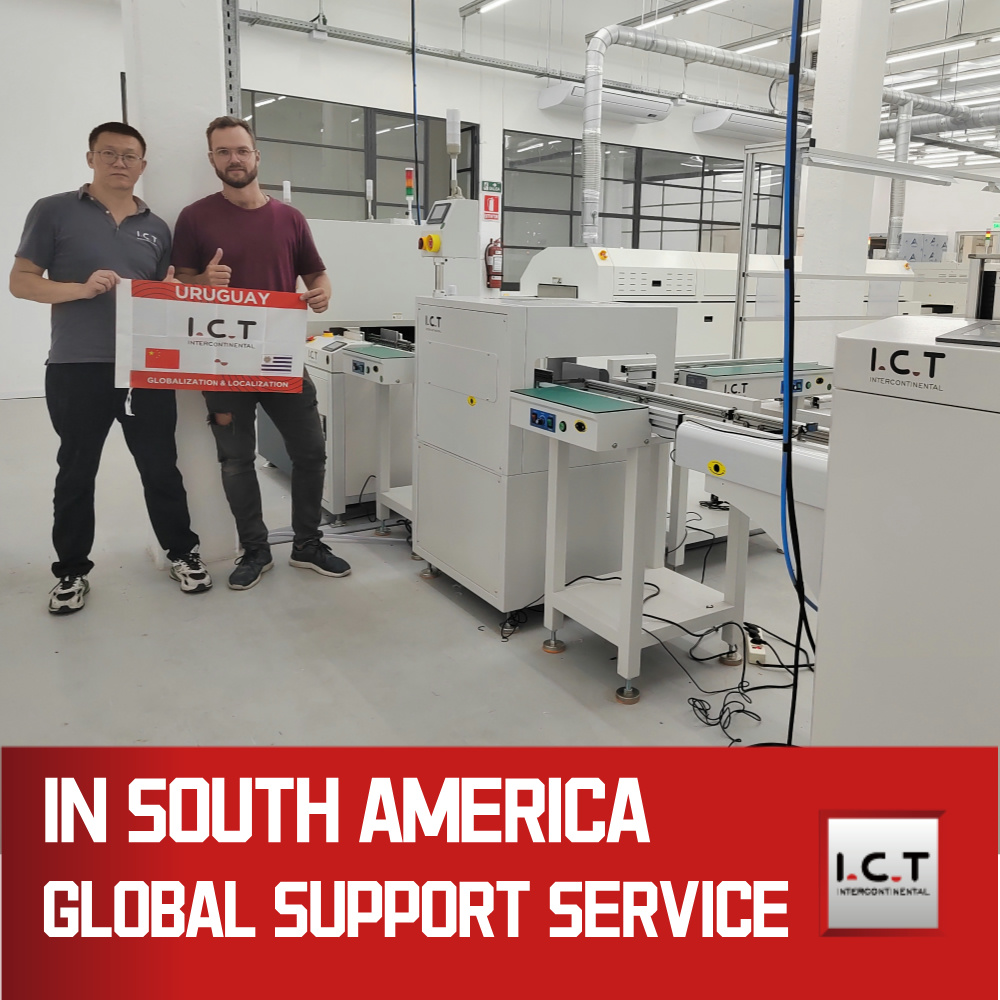 I.C.T | SMT PCB Collegamento personalizzato Trasportatore SMT con Work Station