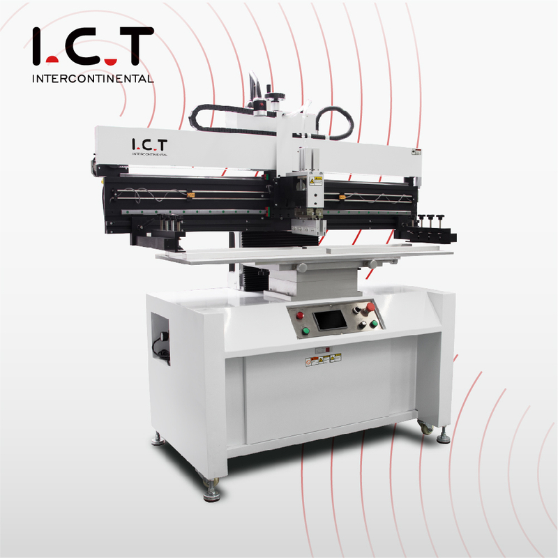I.C.T |SMT stampante serigrafica semiautomatica PCB per pasta saldante