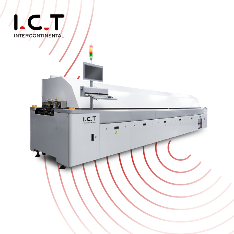 I.C.T |Forno di rifusione sottovuoto SMT Larghezza 450 PCB Trasportatore SMT LED Saldatura