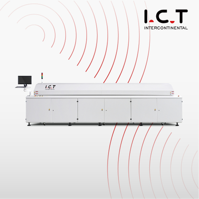 I.C.T |SMT Prezzo del forno di saldatura Reflow con 8 zone di calore