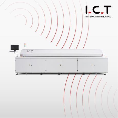 I.C.T |SMT Prezzo del forno di saldatura Reflow con 8 zone di calore