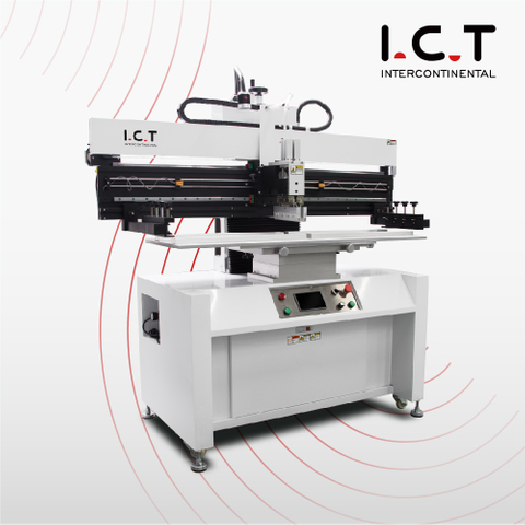 I.C.T |Stampante stencil semiautomatica SMT a doppia spatola per lavoro stabile