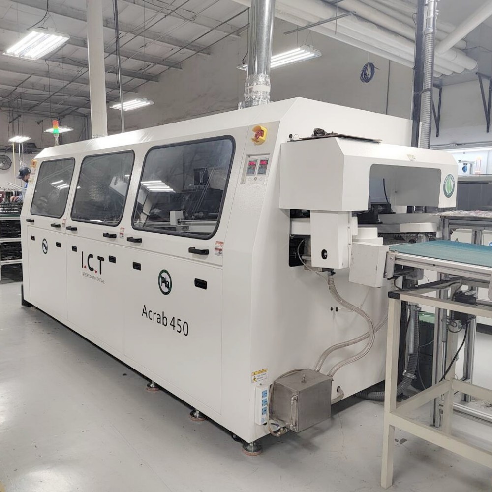 I.C.T | Saldatrice ad onda a basso prezzo PCB Saldatrice DIP con spruzzatore di flusso da tavolo