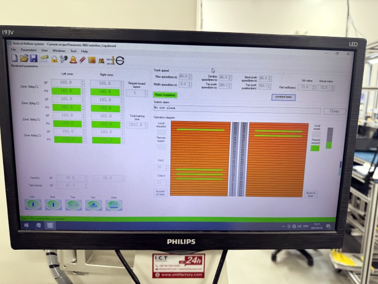 I.C.T supporto all'estero per il forno a cura verticale nel Messico 1