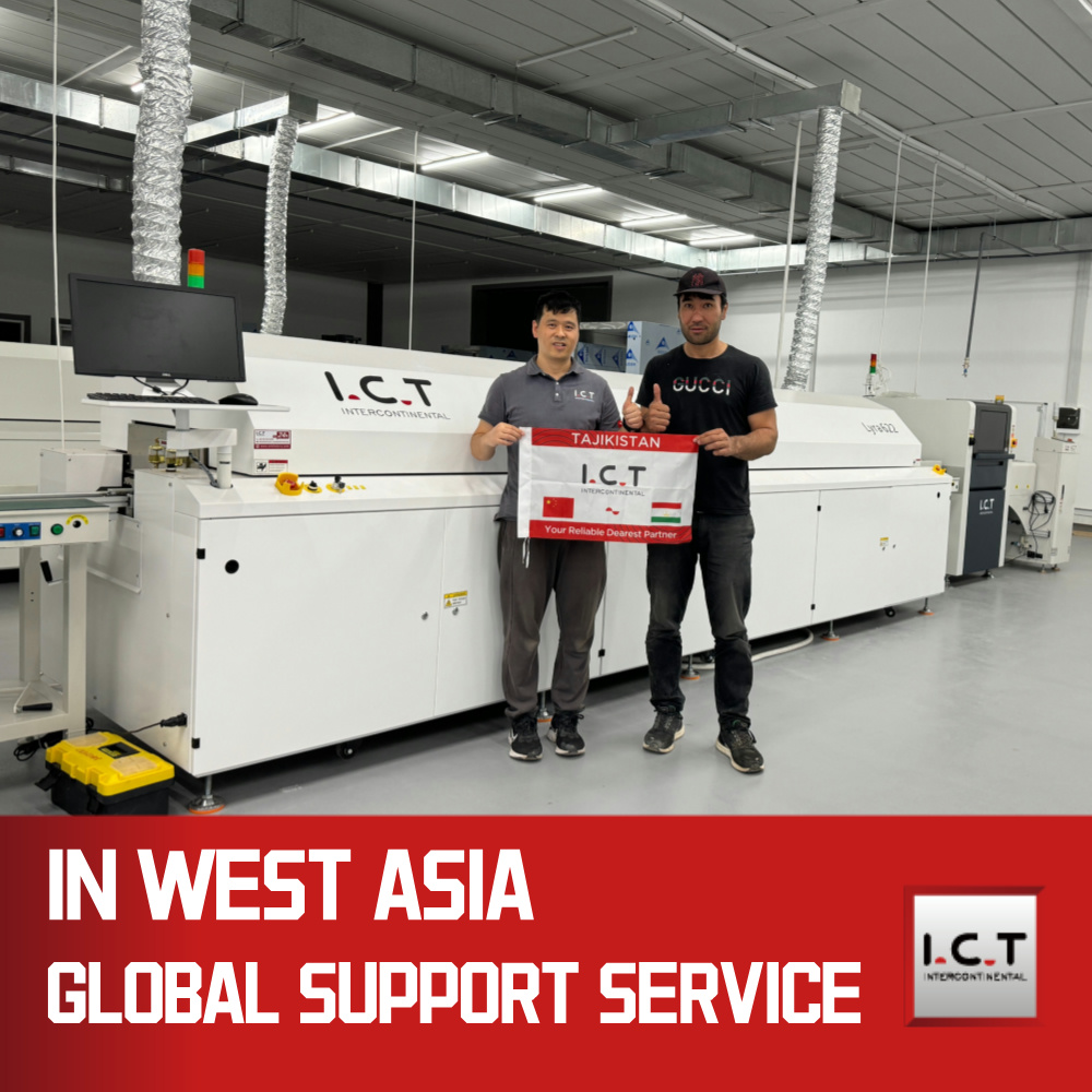 I.C.T | Forno di rifusione SMT completamente automatico con azoto PCB Forno di saldatura a rifusione