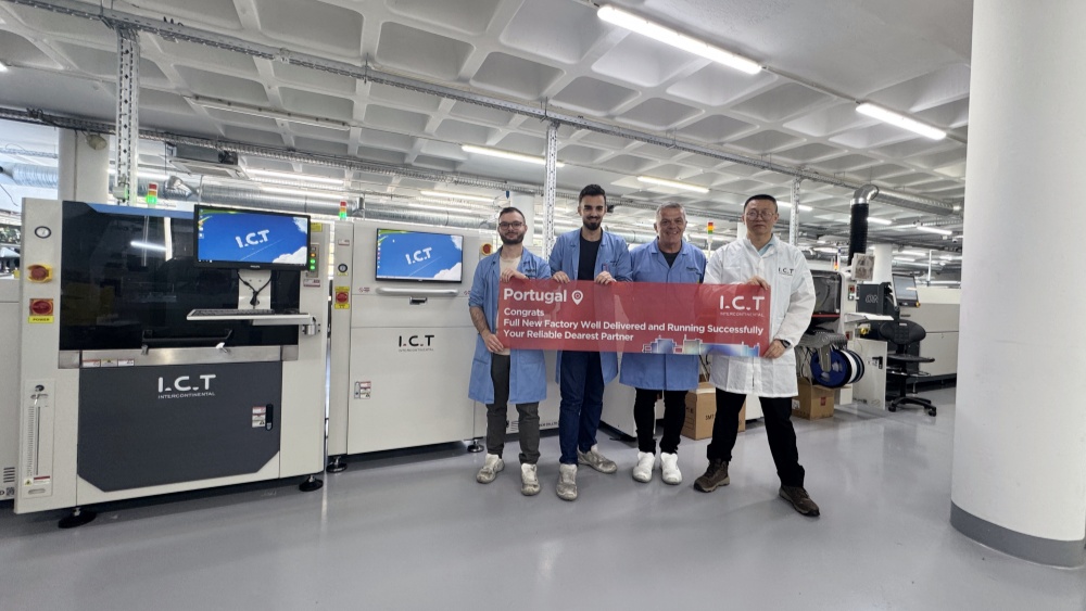 I.C.T consegna riuscita di una soluzione di linea SMT in Portugal.jpg