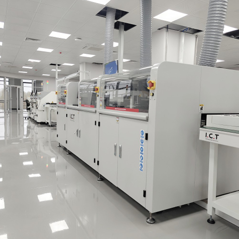 I.C.T-SS550 | Saldatrice a onda selettiva online completamente automatica 