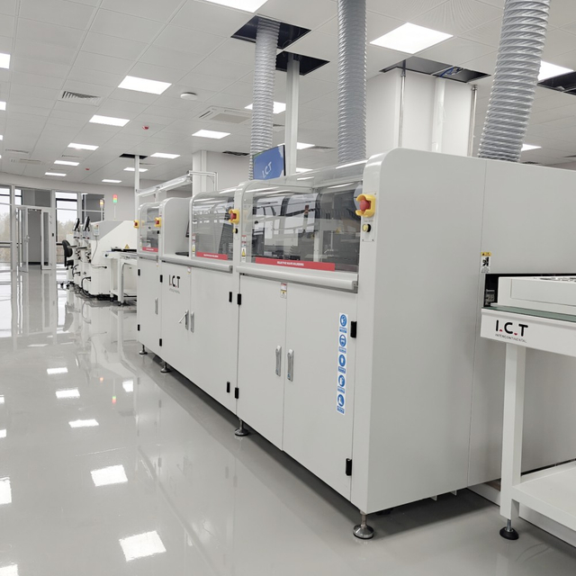 I.C.T-SS550 | Saldatrice a onda selettiva online completamente automatica 