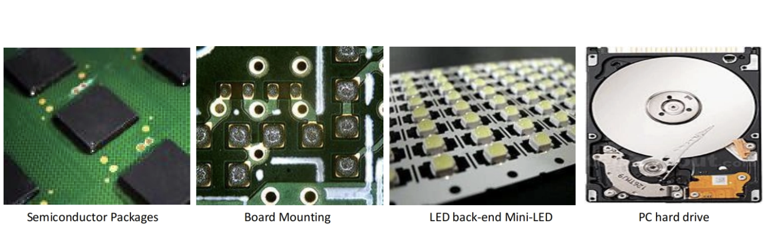 Applicazione della macchina erogatrice a getto di pasta saldante ad alta precisione