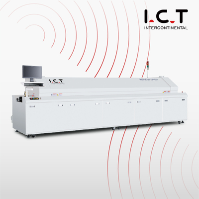 I.C.T |Forno a riflusso SMT aria calda completamente senza piombo Filtro per forno a riflusso Heller a 4 zone