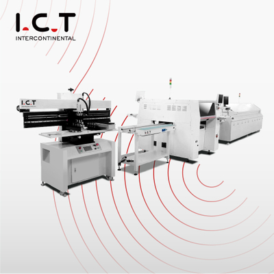 I.C.T |Linea di produzione semiautomatica flessibile e veloce SMD PCBA