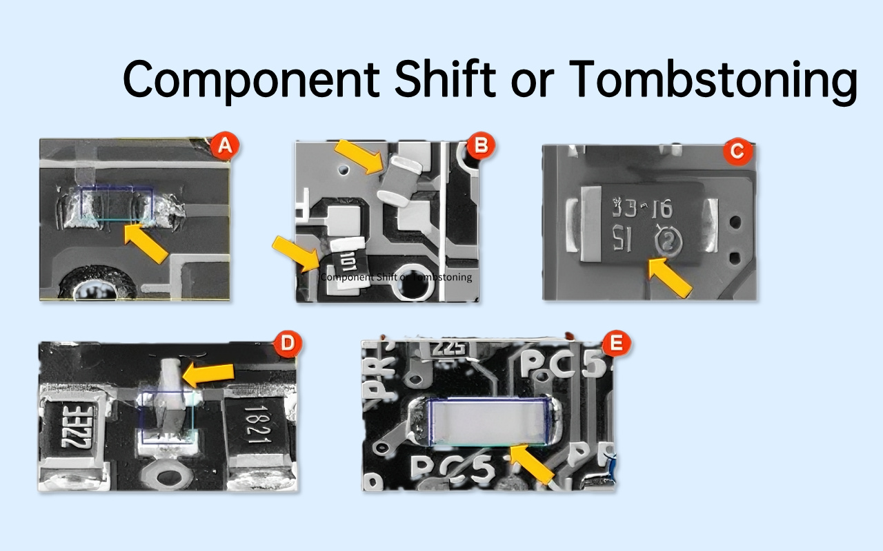 5. Difetti AOI Eccelle in - Dove i raggi X sono meno efficaci