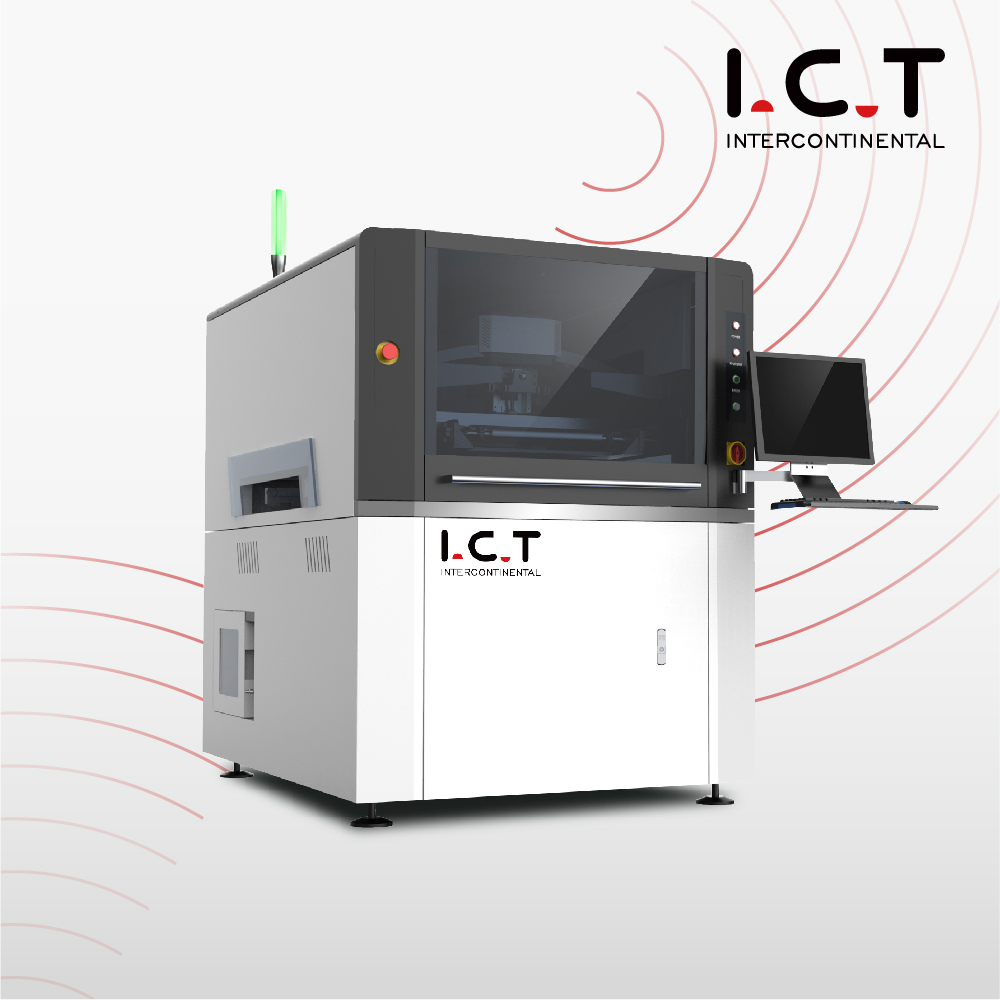 I.C.T SMT PCB Pasta saldante completamente automatica stampino Macchina stampante