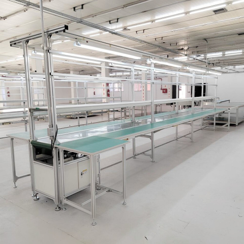I.C.T LED TV SMT Montaggio Trasportatore SMT Linea di cintura con tavoli di lavoro