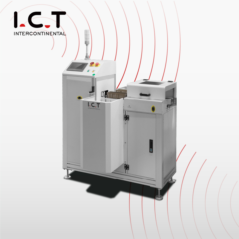 I.C.T |Trasportatore SMTizzato PCB Loader nel Semiconductor Workshop