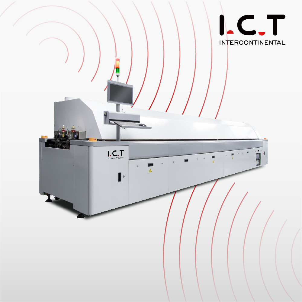 TIC |Forno di rifusione PCB IR di alta qualità con macchina SMT e saldatura a onda