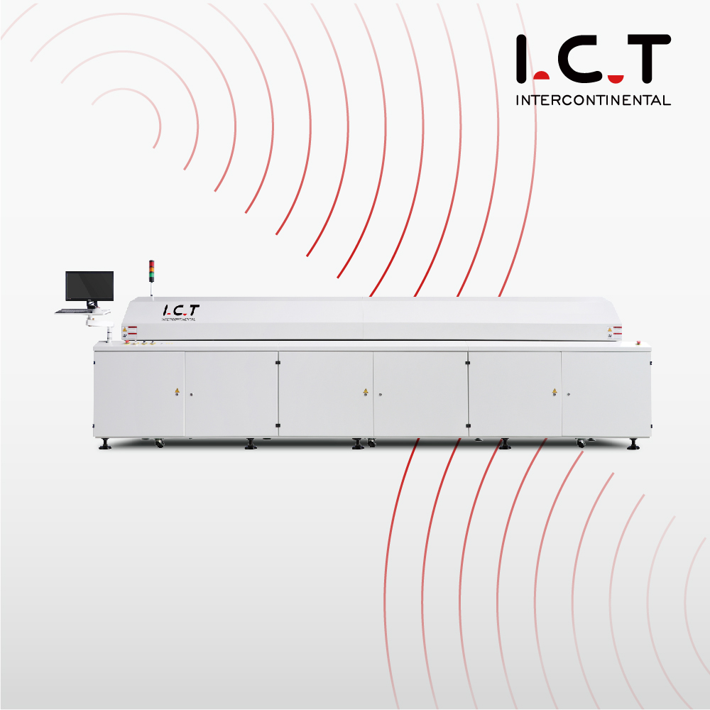 I.C.T |Forno per saldatura a riflusso di azoto di fascia alta SMT PCB