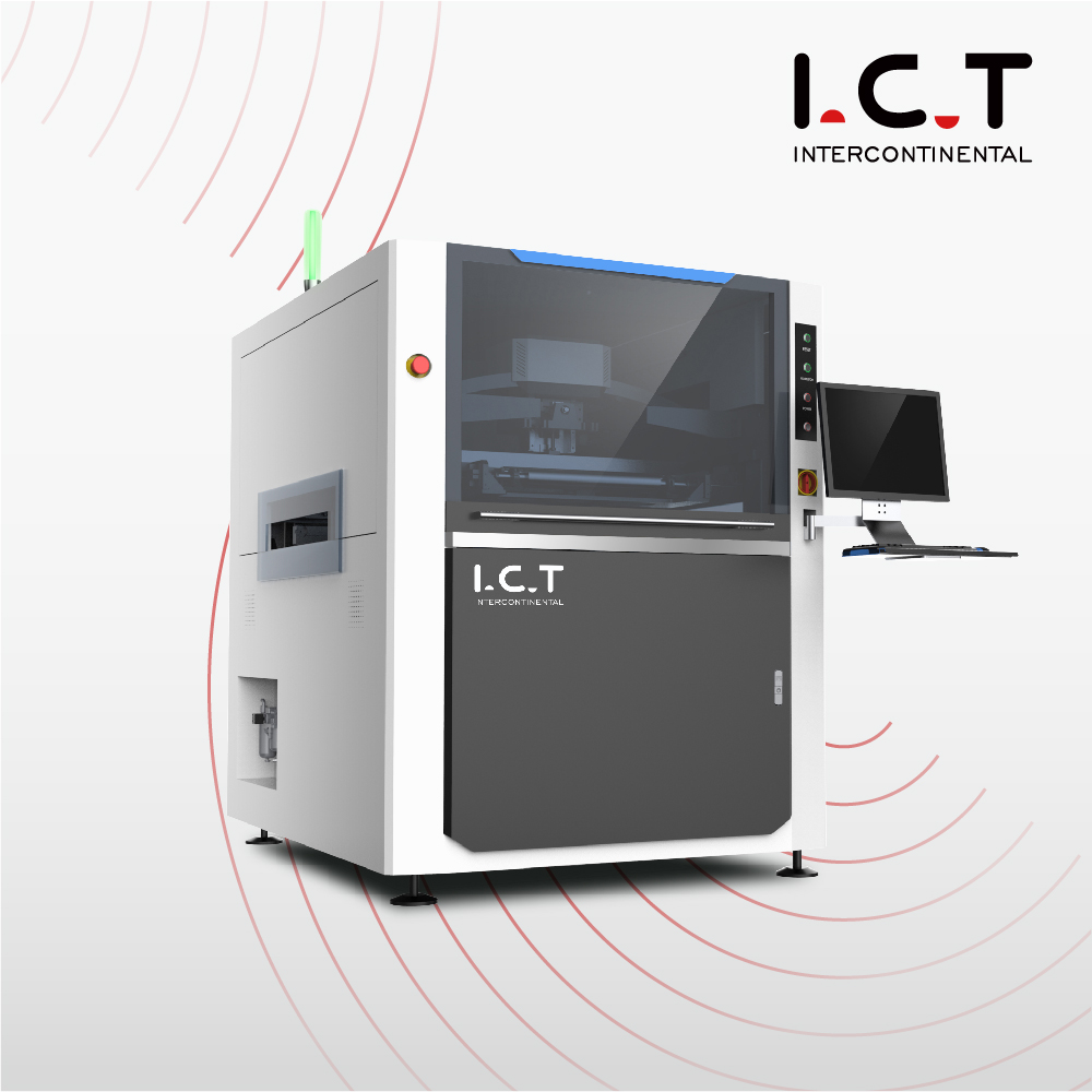 Completamente automatico SMT Pasta saldante per stampante stampino PCB Macchina serigrafica I.C.T-5134