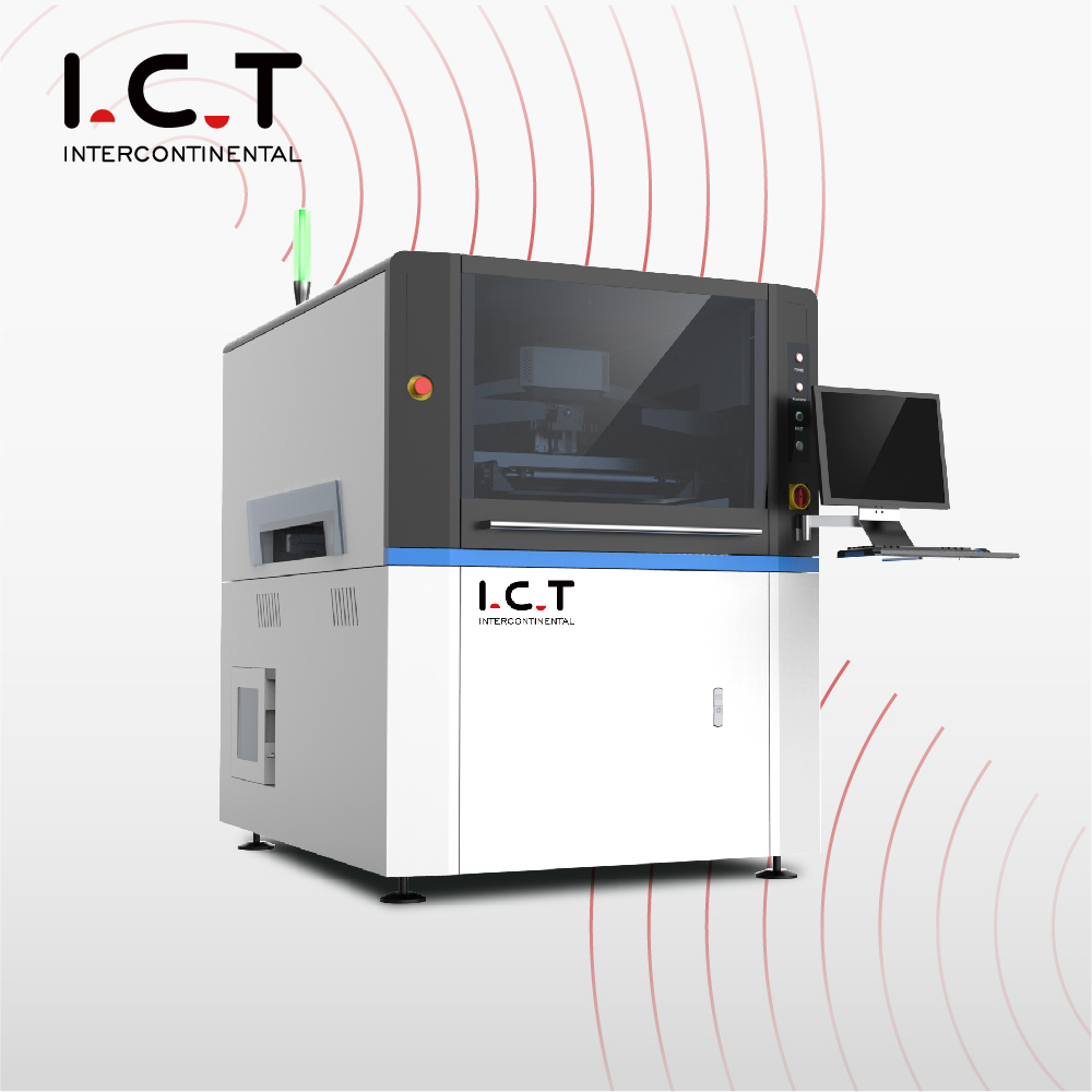 Completamente automatico SMT Pasta saldante per stampante stampino PCB Macchina serigrafica I.C.T-5134
