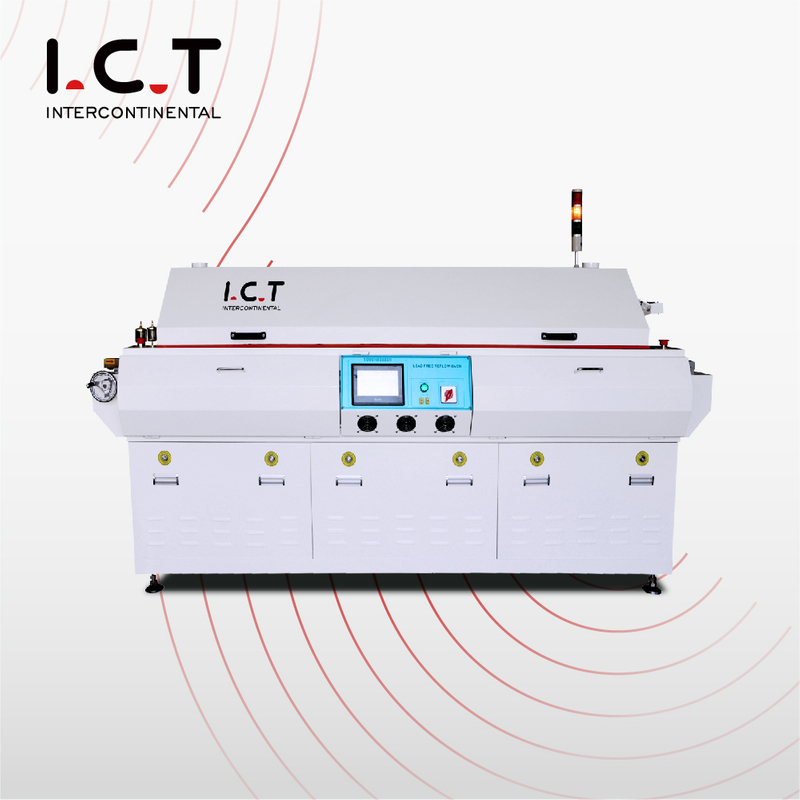 I.C.T |LED Forno per saldatura a rifusione a barra 6 zone con touch screen