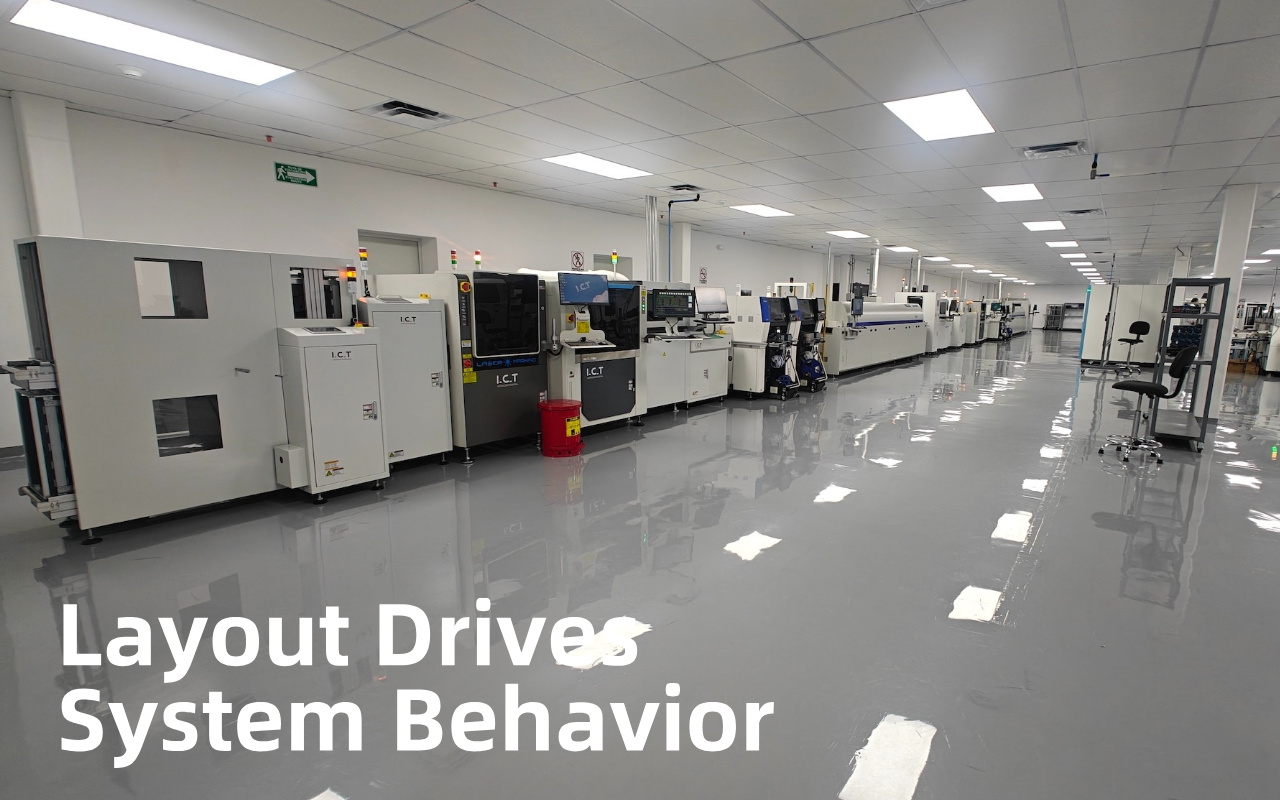 2. SMT Il layout della linea determina pi&ugrave; dello spazio sul pavimento