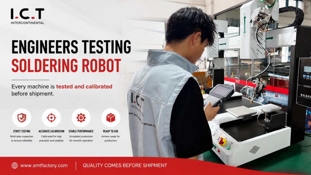 Ingegneri che testano il robot di saldatura prima della spedizione.jpg