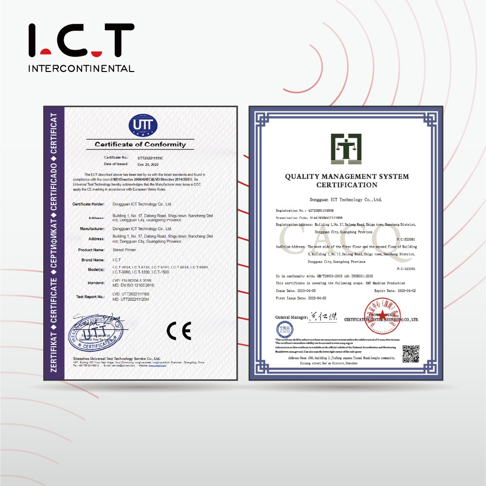 SMT Certificazione della macchina
