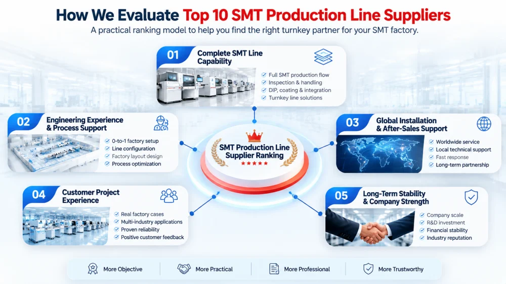 COME valutare i 10 principali SMT fornitori di linee di produzione.webp